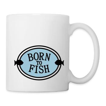 born to fish (J, 2c) - Tasse - Weiß - Rechts