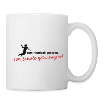 Née au handball, à l’école fille - Mug blanc - blanc - Droite