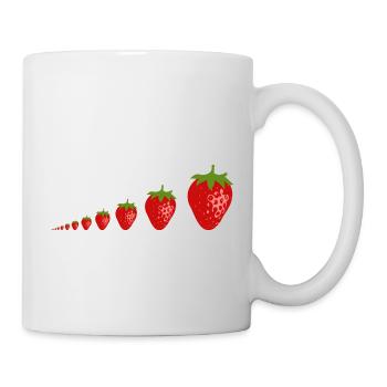 Erdbeeren - Tasse - Weiß - Rechts