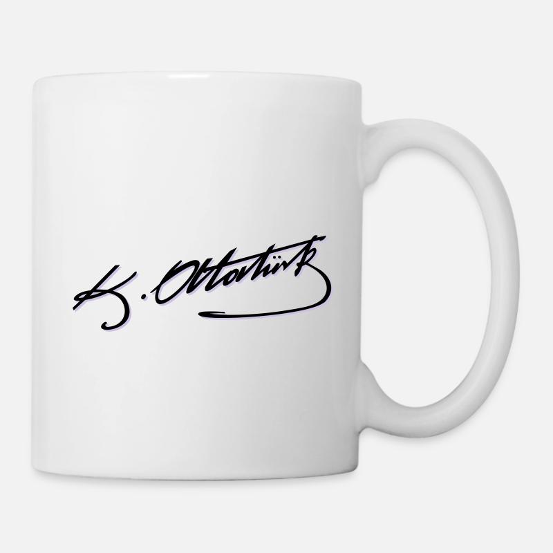 Mustafa Kemal Atatürk imza - Tasse - Weiß