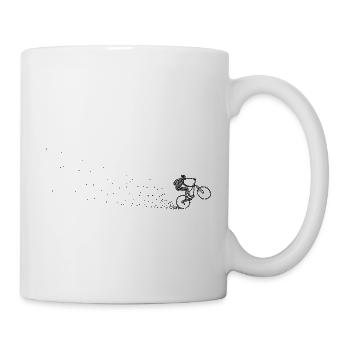 Radsport Mountainbike - Tasse - Weiß - Rechts