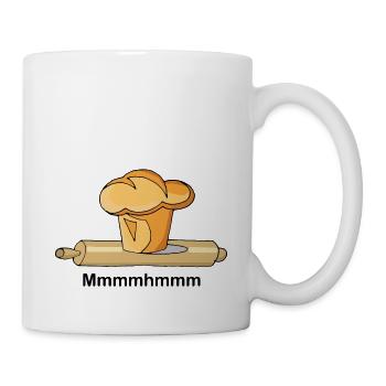 Brioche française et rouleau à patisserie - Mug blanc - blanc - Droite