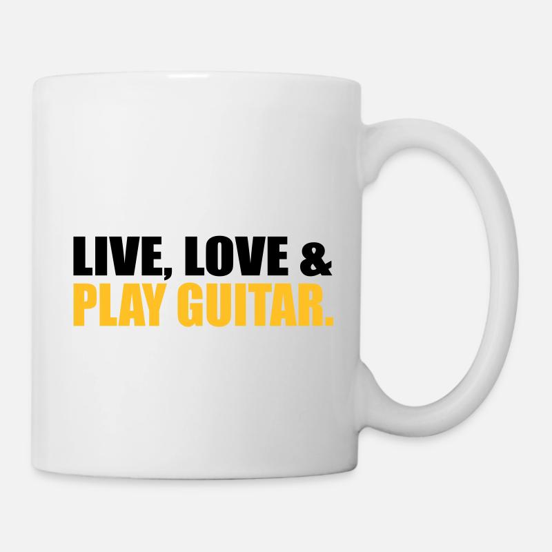 Gitarre - Tasse - Weiß