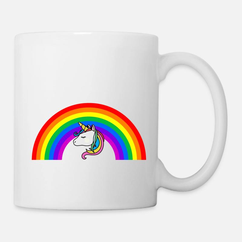 Regenbogen Einhorn - Tasse - Weiß