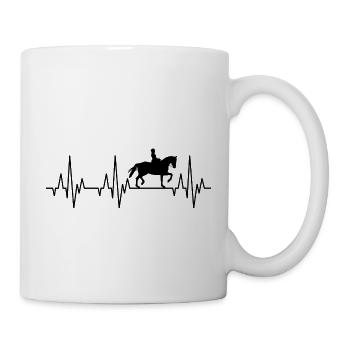 Heartbeat ECG Equitation Equitation Sports équestres Equestre - Mug blanc - blanc - Droite