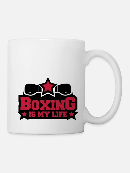 boxing_is_my_life_c2 - Tasse - Weiß