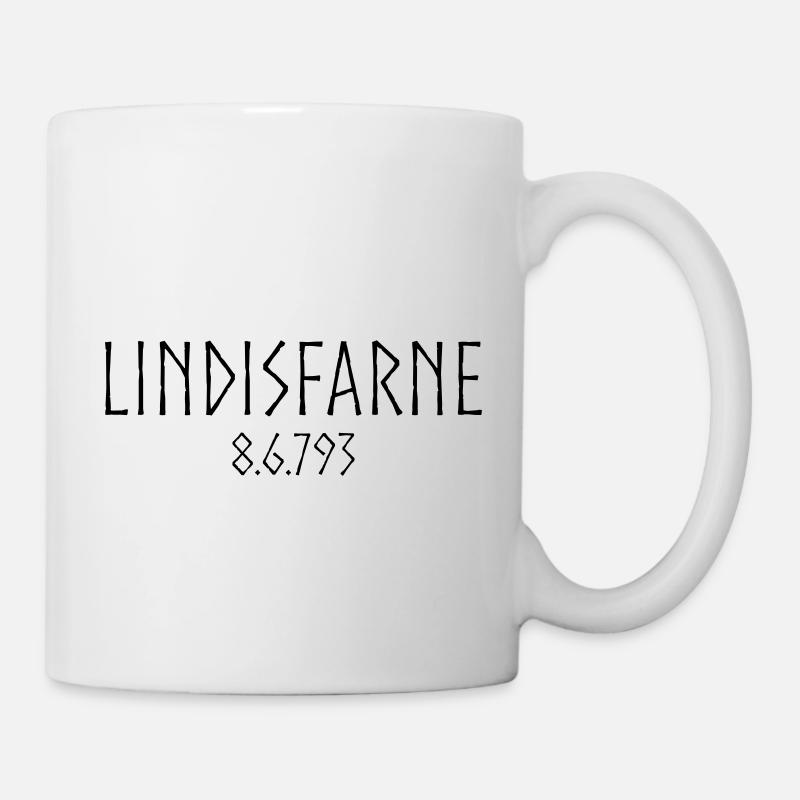 Wikinger Lindisfarne 793 Geschenk Idee - Tasse - Weiß