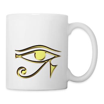 Eye of Horus / udjat - right eye - sun eye / - Mug - white - Right