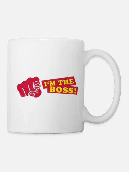 im_the_boss__f2 - Tasse - Weiß
