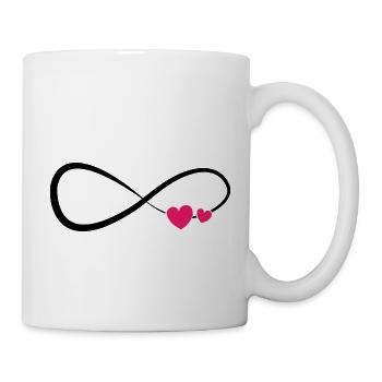 Ewiges Herz Infinity Symbol - Tasse - Weiß - Rechts