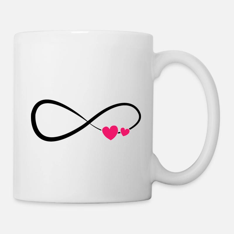 Ewiges Herz Infinity Symbol - Tasse - Weiß