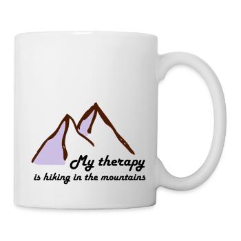Ma thérapie est une randonnée en montagne - Mug blanc - blanc - Droite