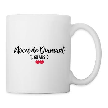 noces de Diamant - Mug blanc - blanc - Droite