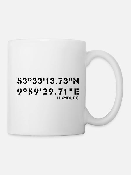 GPS-Hamburg - Tasse - Weiß