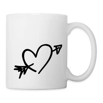 pfeil herz - Tasse - Weiß - Rechts