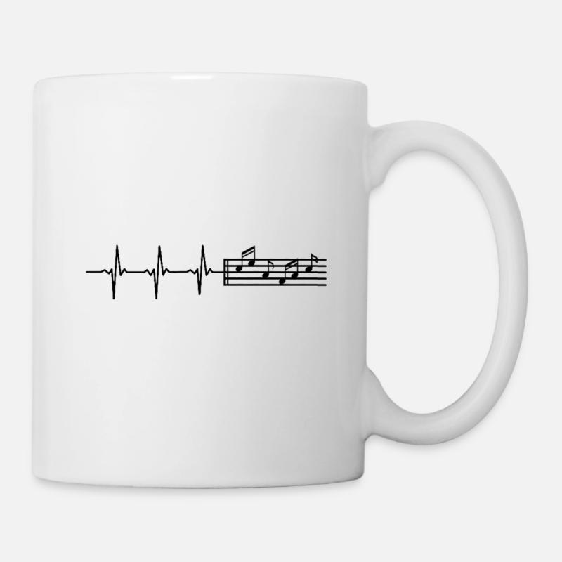 Notes de musique Heartbeat EMP - Mug blanc - blanc