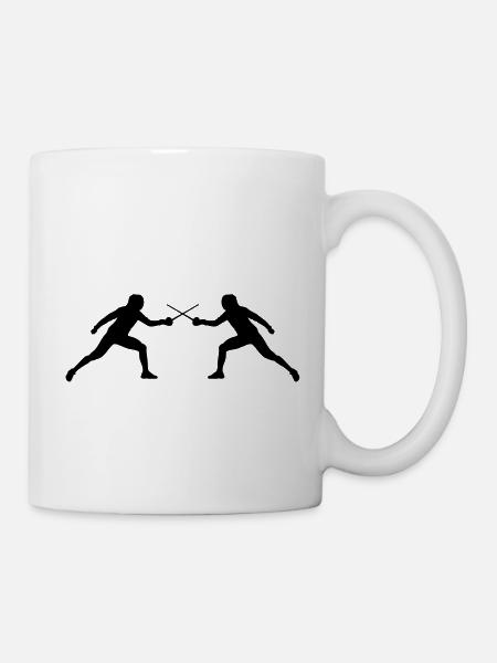 fechten_battle_fa1 - Tasse - Weiß