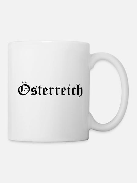 Autriche lettrage - Terre des montagnes - Mug blanc - blanc