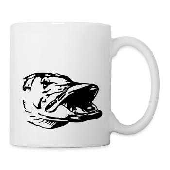 Hecht - Tasse - Weiß - Rechts