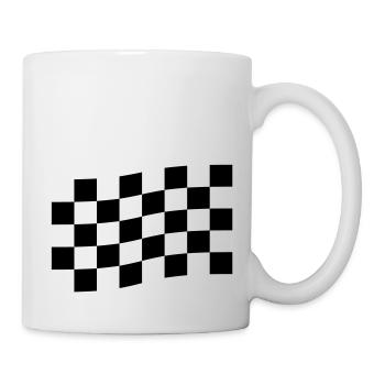 Checkered flag - Mug - white - Right
