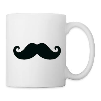 Schnauzbart Geschenk Moustache - Tasse - Weiß - Rechts