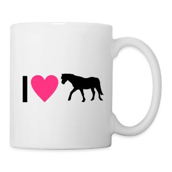 Pferd - Tasse - Weiß - Rechts