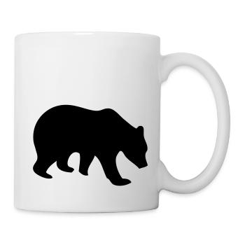 teddy bear figure tragen sopportare - Mug - white - Right