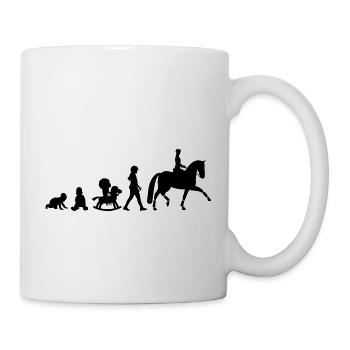 Evolution Dressur Reiter - Tasse - Weiß - Rechts