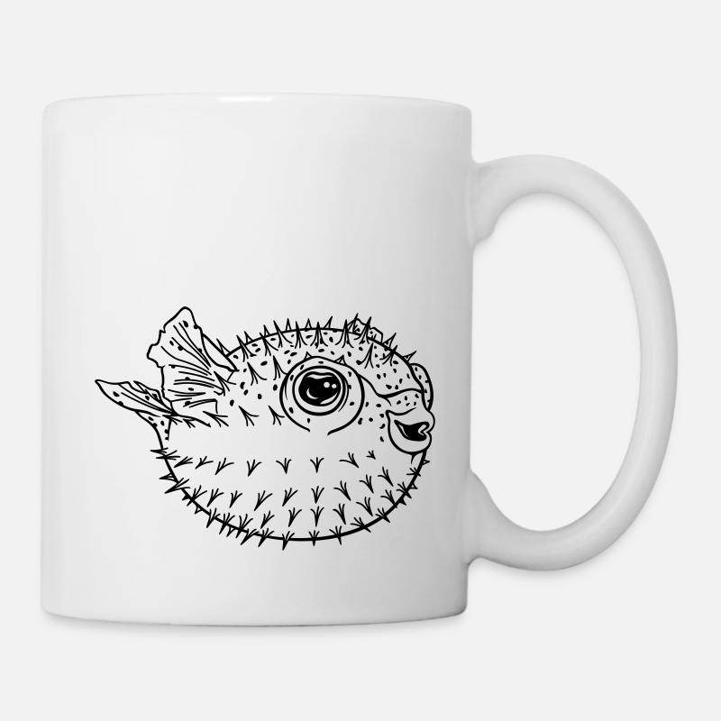 Kugelfisch - Tasse - Weiß