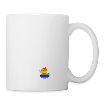 Be Different LGBT Gay Duck Regenbogen - Tasse - Weiß - Rechts
