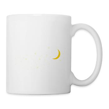 Mond und Sterne | Sternenhimmel - Tasse - Weiß - Rechts