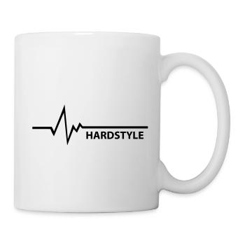 HARDSTYLE MUSIC FREQUENCE BASS LINE - Tasse - Weiß - Rechts