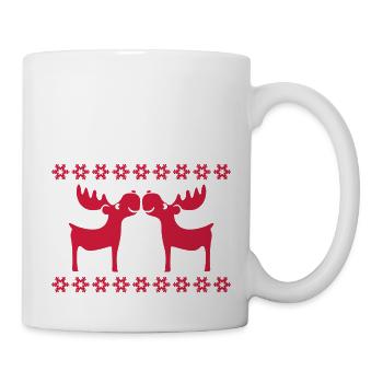 Moose renne cerf noël Rudolf - Mug blanc - blanc - Droite