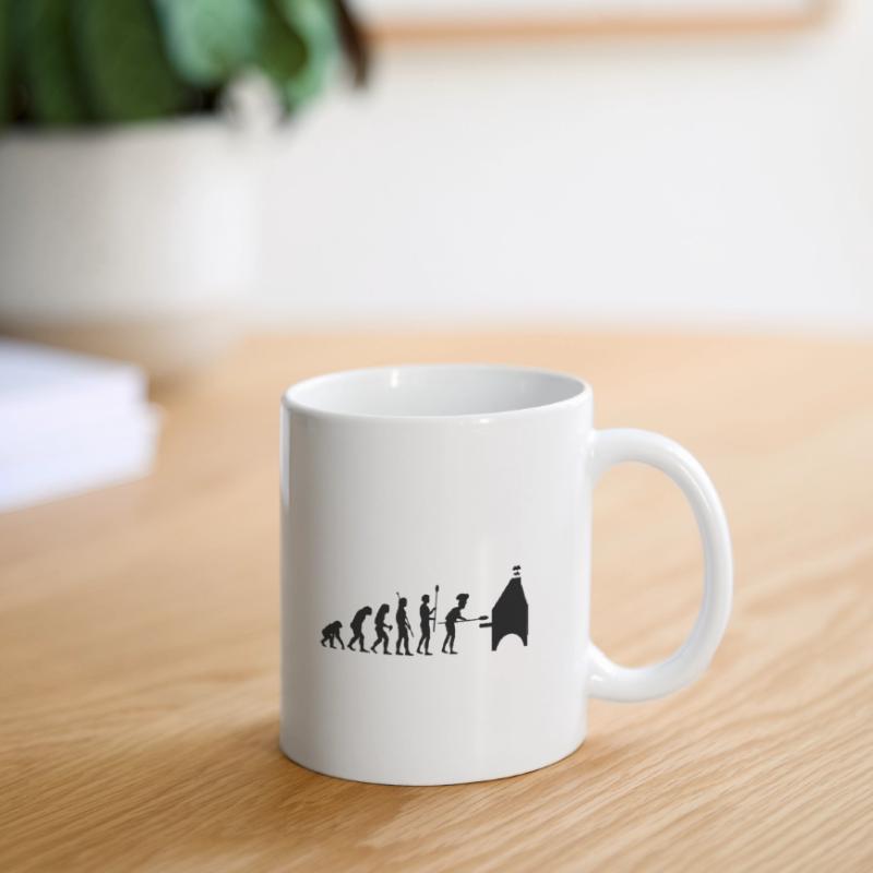 evolution pizza Tasse