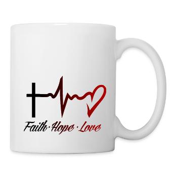 Glaube Hoffnung Liebe - Tasse - Weiß - Rechts