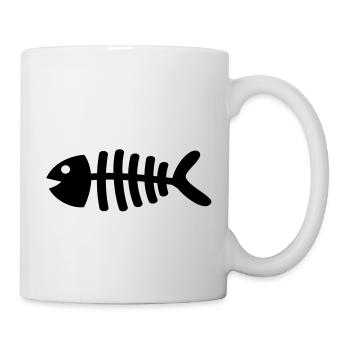 toter_fisch__f1 - Tasse - Weiß - Rechts