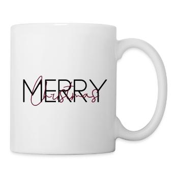 Merry Christmas - Frohe Weihnachten - Merry Xmas - Tasse - Weiß - Rechts