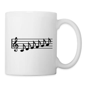 Noten - Tasse - Weiß - Rechts