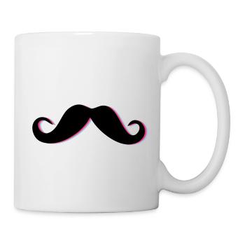 Funky Mustache - Mug blanc - blanc - Droite