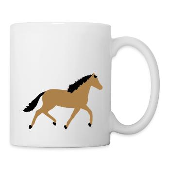 Pferd vektor - Tasse - Weiß - Rechts