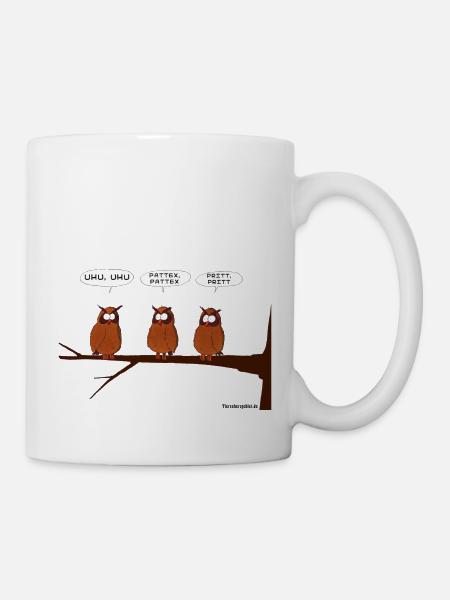 Uhus - Tasse - Weiß