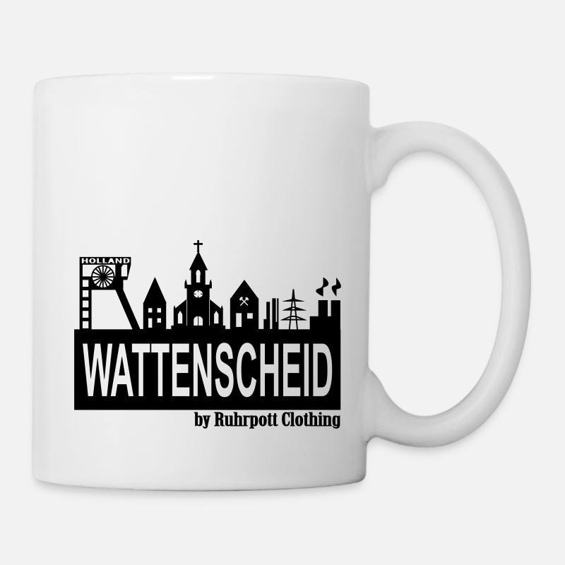 Wattenscheider Skyline par RuhrPottClothing - Mug blanc - blanc