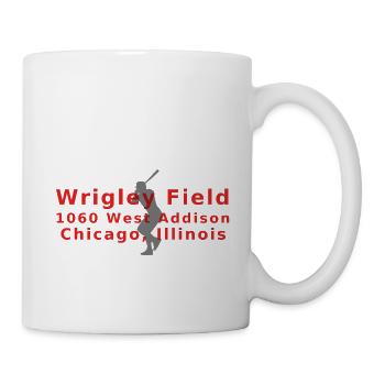 Adresse du terrain de baseball de Wrigley Blues Brothers - Mug blanc - blanc - Droite