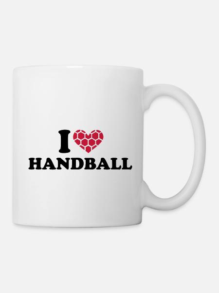 I love handball - Tasse - Weiß
