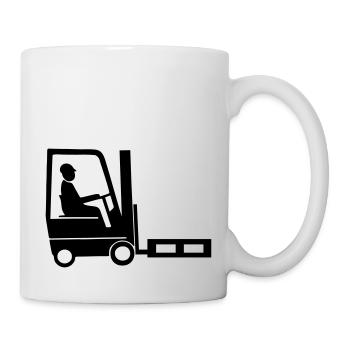 forklift driver - Mug - white - Right