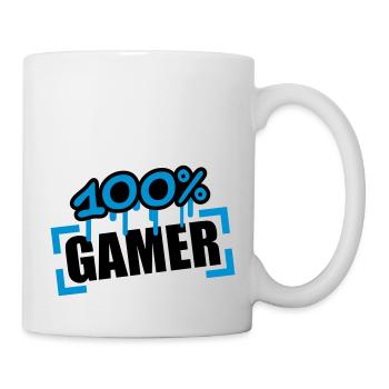 100 Procent Gamer - Mug blanc - blanc - Droite