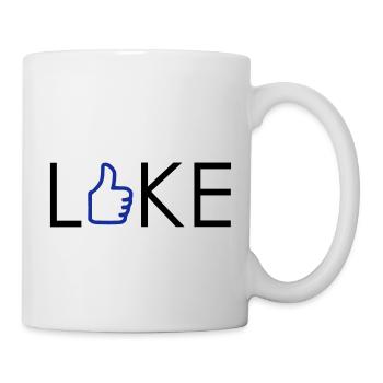 J'aime - J'aime - pouces vers le haut - Mug blanc - blanc - Droite