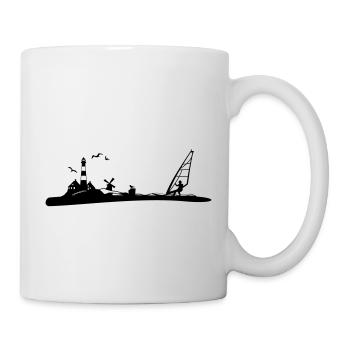 Nordsee Surfen - Tasse - Weiß - Rechts