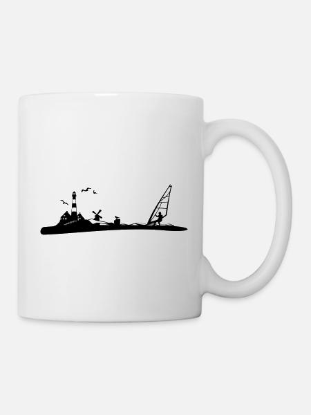 Nordsee Surfen - Tasse - Weiß