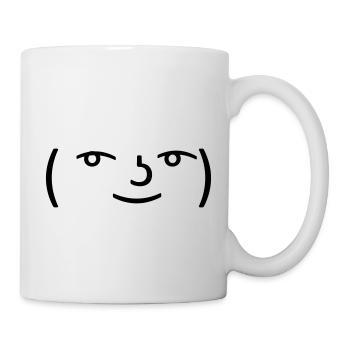 Le Lenny Face or Le Face Face hipster meme - Mug - white - Right